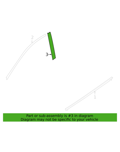 Mazda 2/Demio L/F Door Vertical Frame Tape (New) (Genuine)