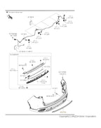 Mazda CX-9 16-25 Rear Bumper Chrome Moulding (New) (Genuine)