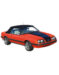 Ford Mustang 83-90 Softtop with Window (New) (Aftermarket)