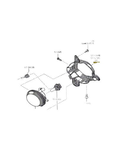 Mazda 2/Demio 14-20 L/F Foglight Bracket (New) (Genuine)